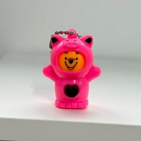 Breloc figurina cu schimbare a fetei, Cartoon Face, 4 cm, roz, Vivo, FIGURINA-PINK